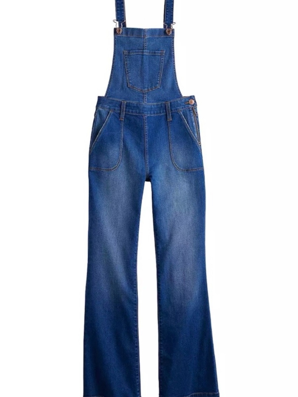 Bootcut booty flattering Overalls sz Small - Picture 3 of 8